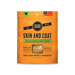 Organic Pet Superfood BIXBI Skin And Coat Functional Grain-Free Jerky Dog Treats