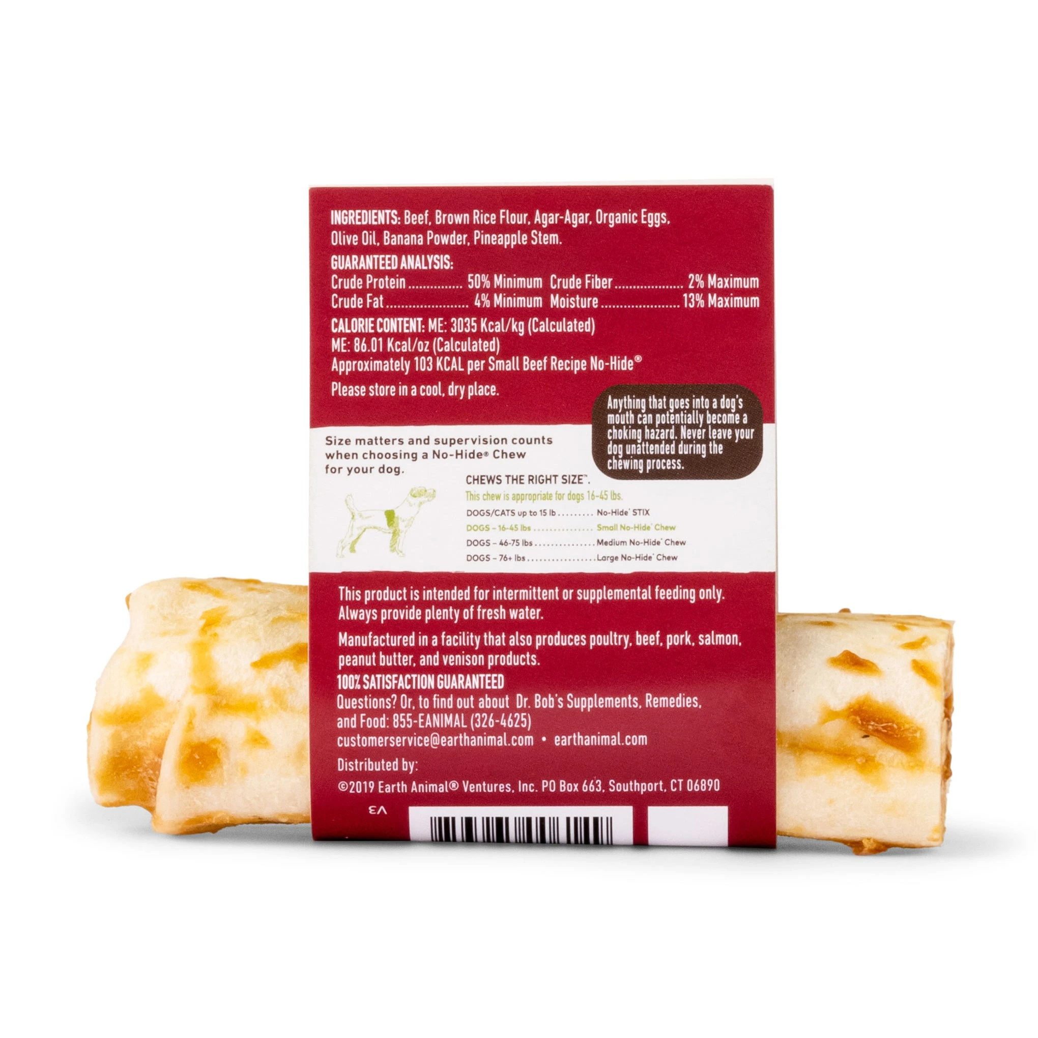 Earth Animal No-Hide Beef Single Chew For Dogs - Image 2