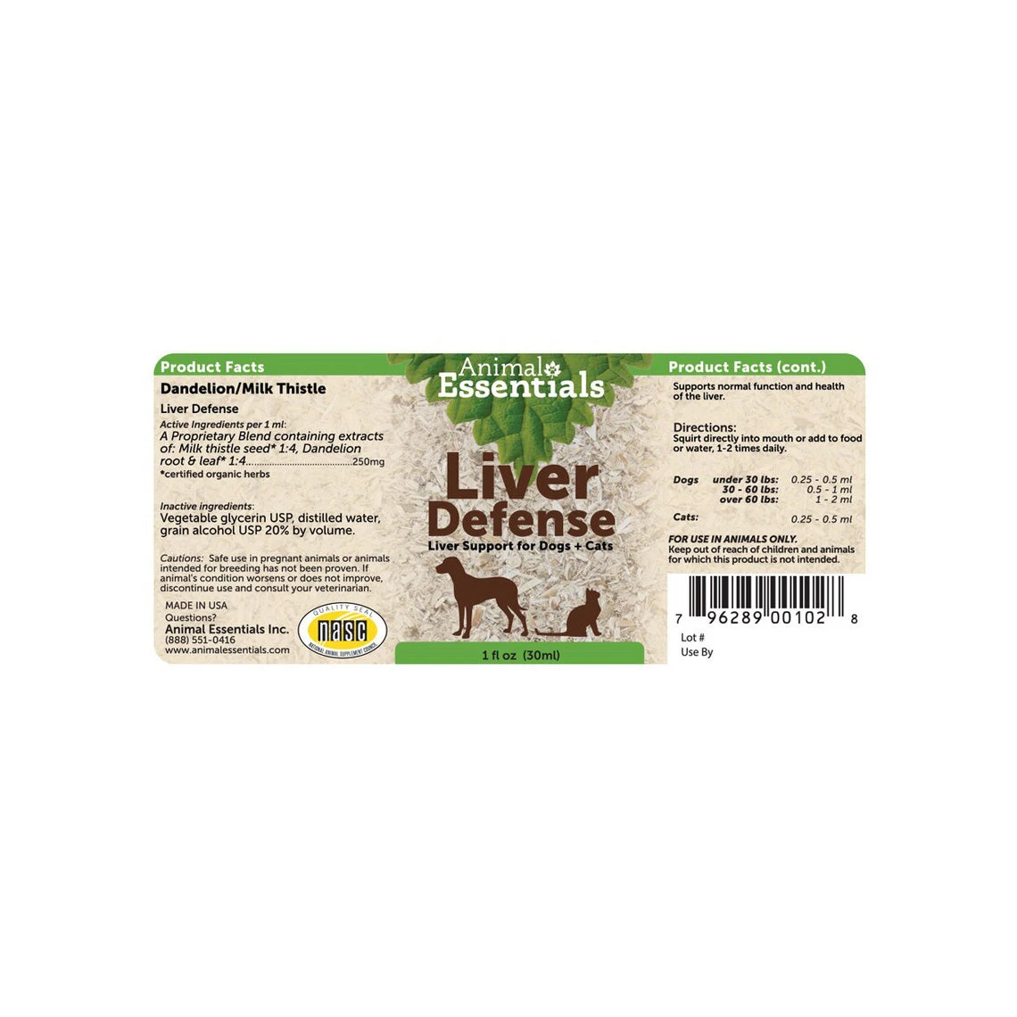 Animal Essentials Herbal Liver Defense Liquid For Dogs & Cats - Image 2