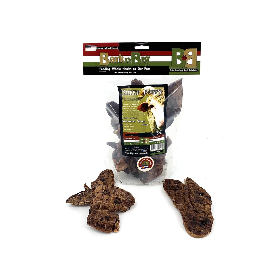 BarkNBig Dehydrated Lamb Lung Dog Chew