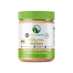 Green Coast Pet Lickable Actives Hip & Joint Functional Peanut Butter Treat For Dogs