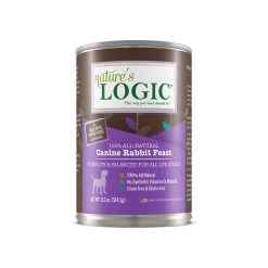 Nature's Logic Canine Rabbit Feast 13.2 Oz Canned Wet Food For Dogs