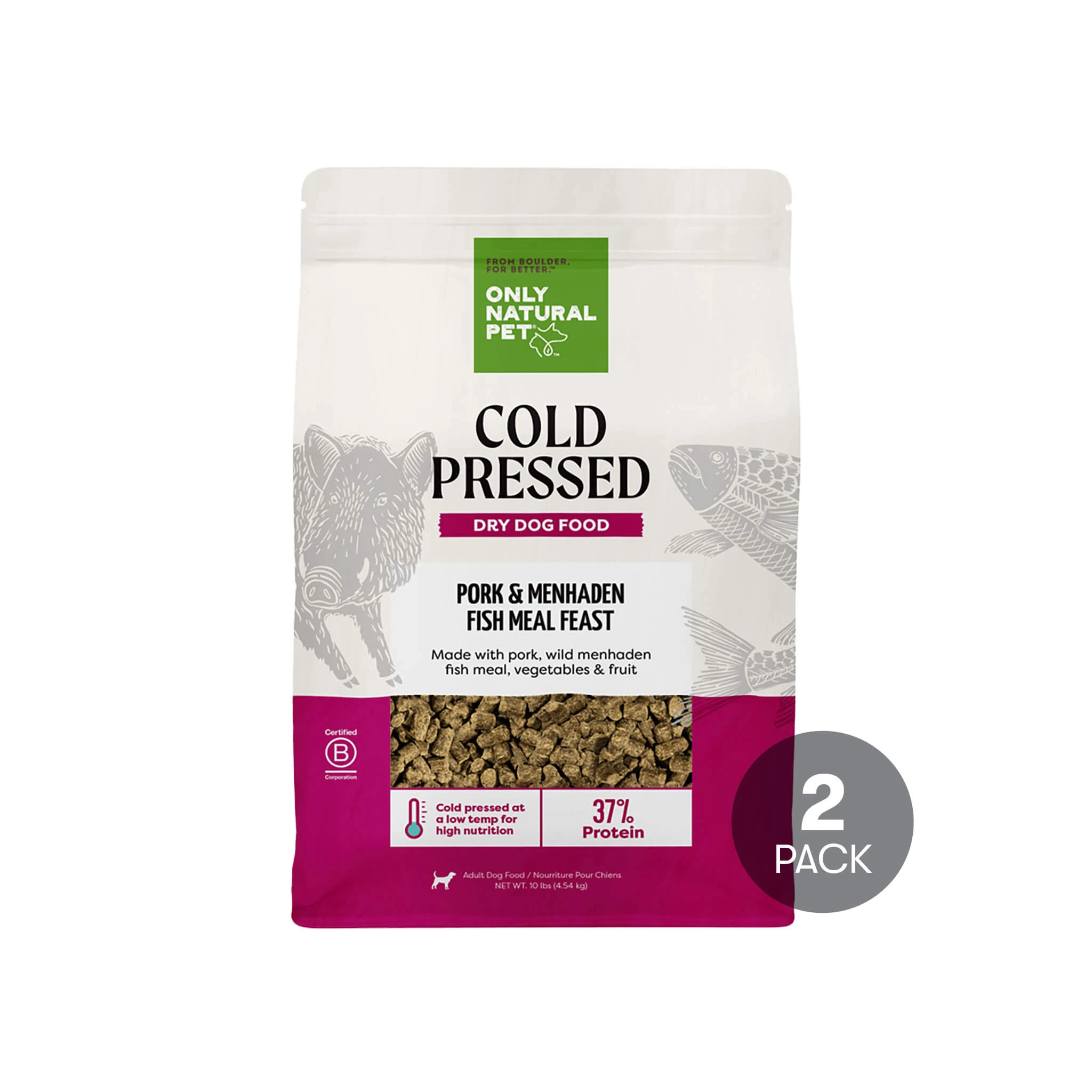 Only Natural Pet Pork & Menhaden Cold Pressed Dog Food - Image 2