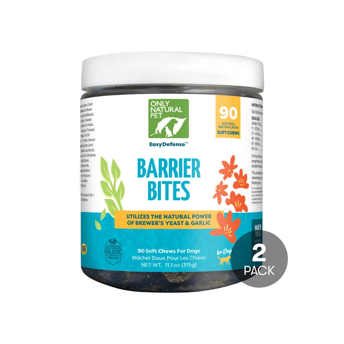 Only Natural Pet EasyDefense Barrier Bites Soft Flea Chews For Dogs - Image 2