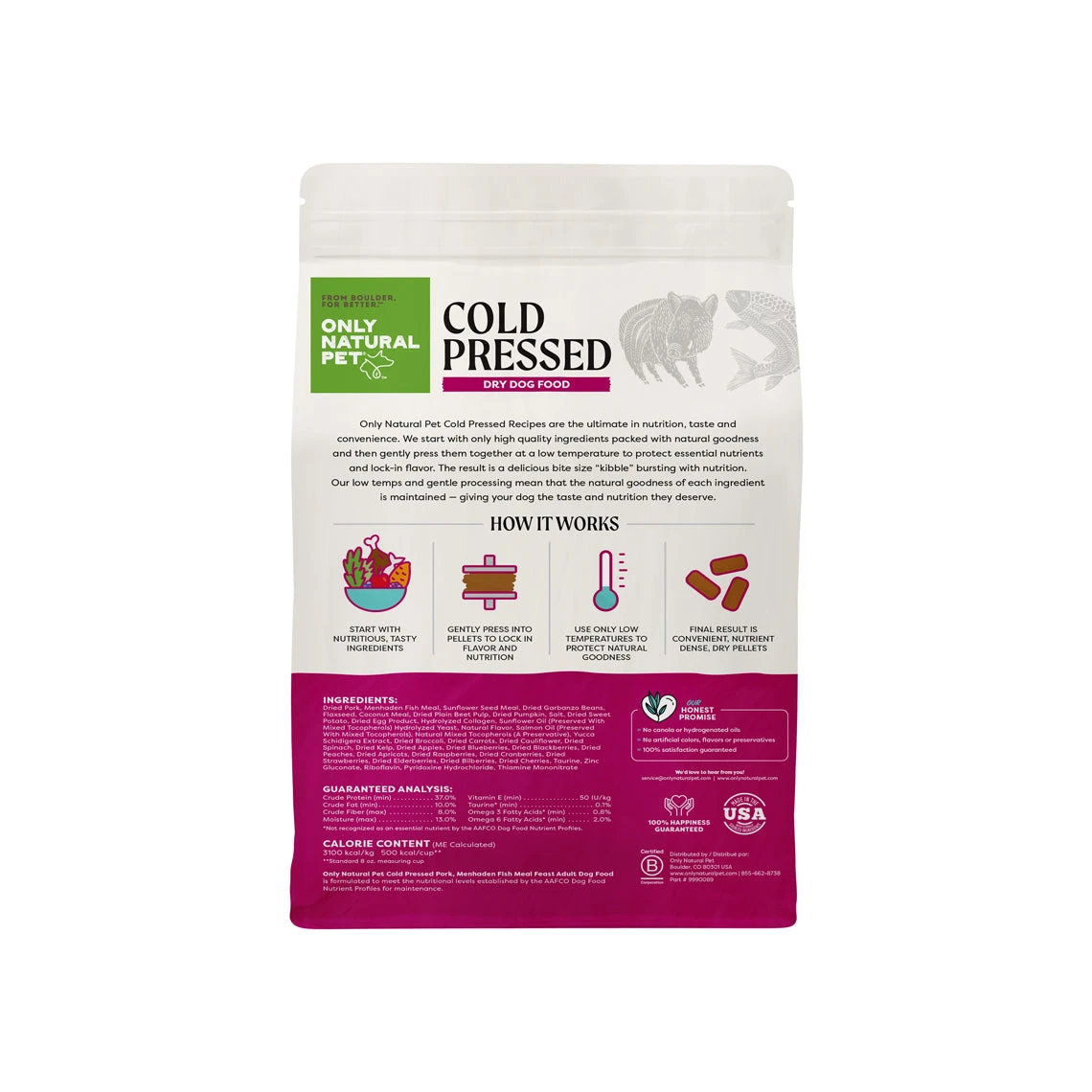 Only Natural Pet Pork & Menhaden Cold Pressed Dog Food - Image 3