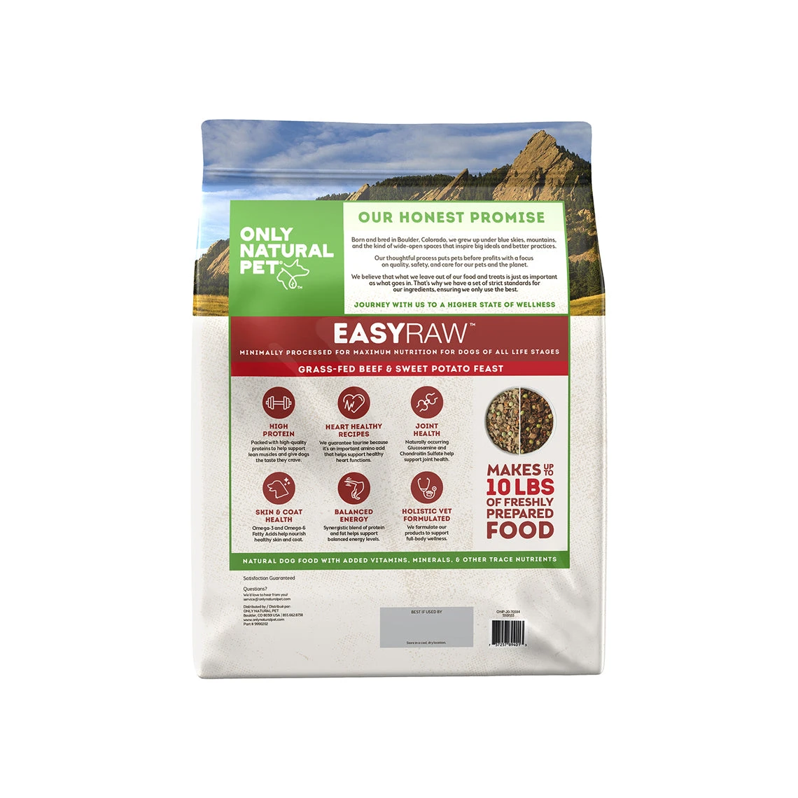 Only Natural Pet EasyRaw Grass-Fed Beef & Sweet Potato Feast Dehydrated Dog Food - Image 4