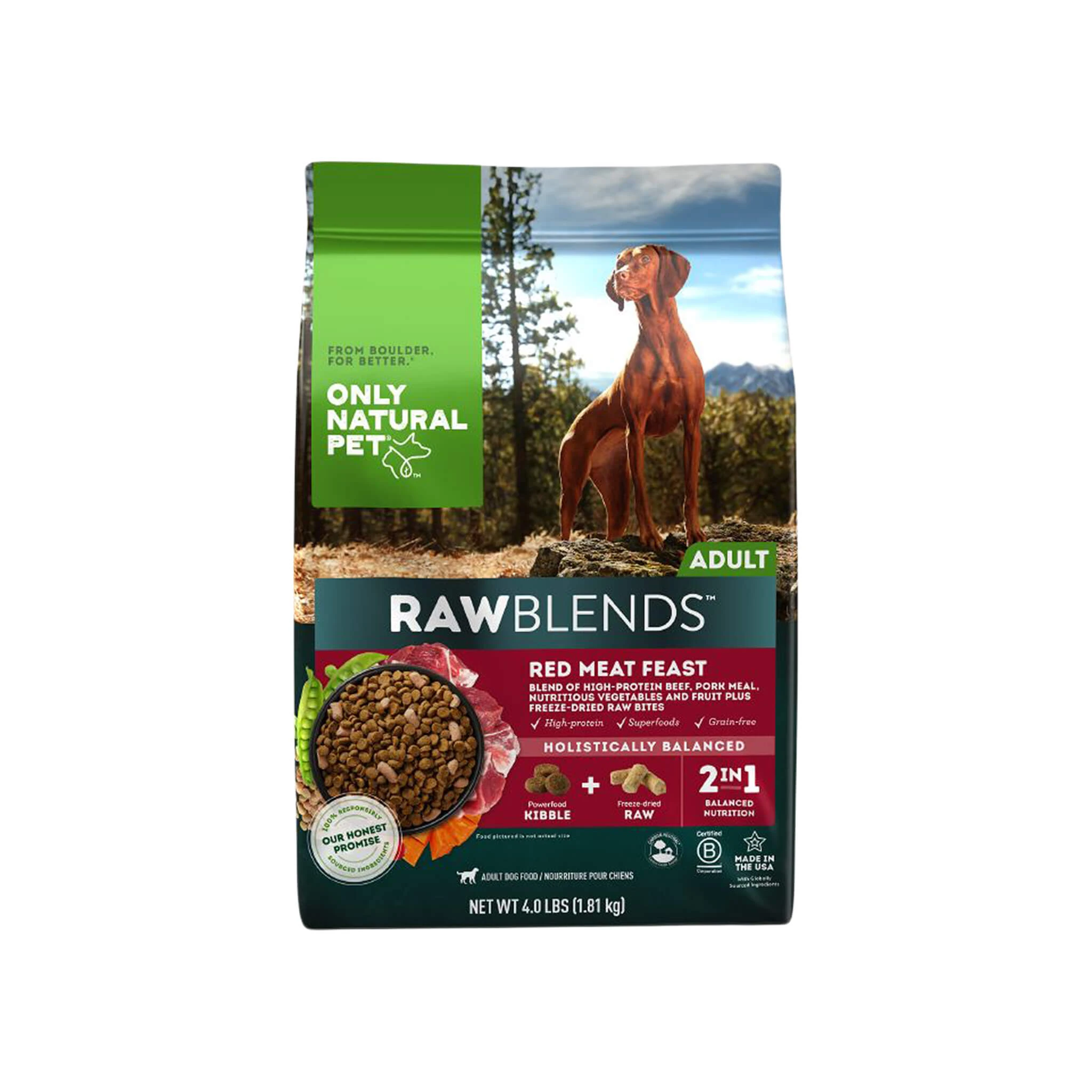Only Natural Pet Raw Blends Red Meat Feast Raw Grain Free Dog Food