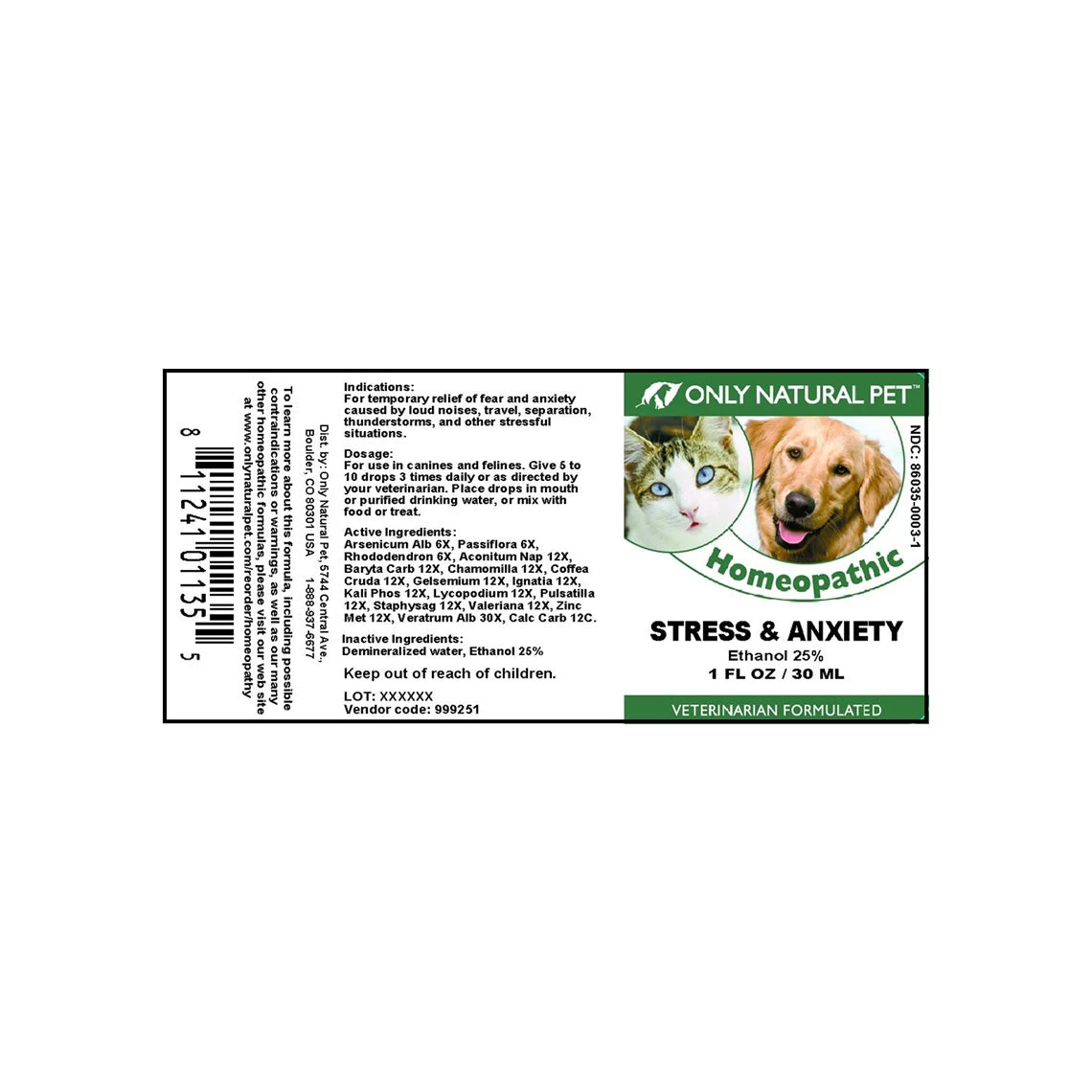 Only Natural Pet Stress & Anxiety Homeopathic Remedy - Image 6